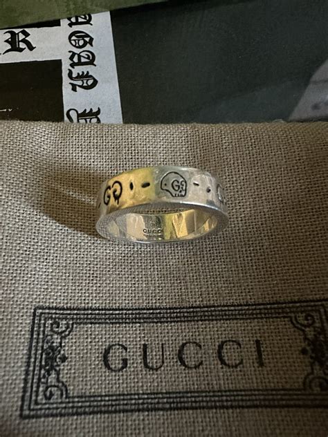 gucci gucci ghost skull ring|Gucci ghost ring size 8.